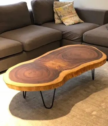 large round wood coffee tables for living room round shape natural solid wood