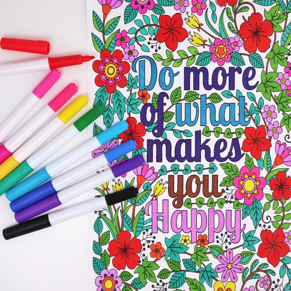 Dual Tip Art Markers for School Children Colored Permanent Ink on Paper Color Marker Pens