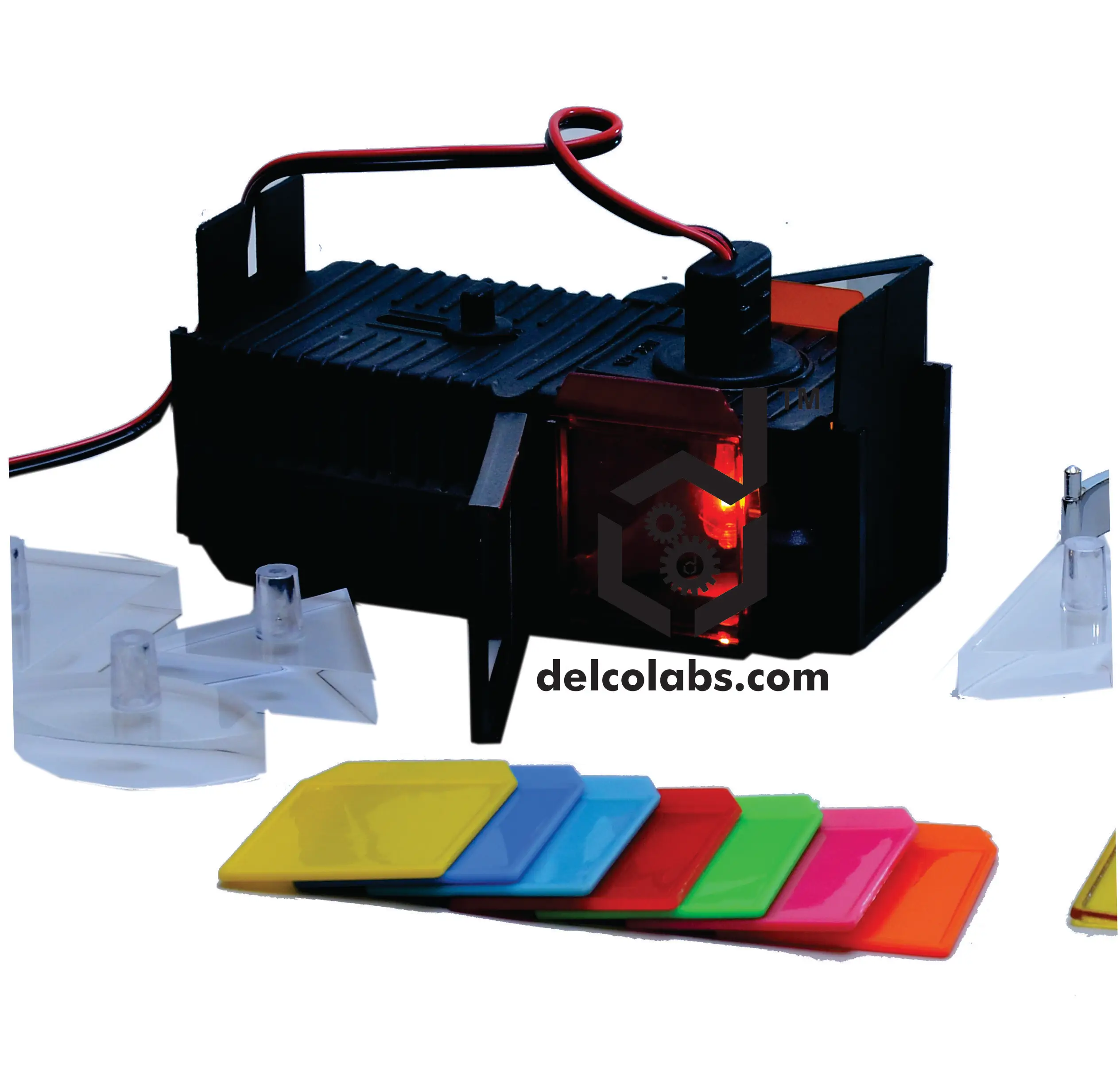 Light Box with Optics Kit for Optical Experiments by Students in schools physics laboratories