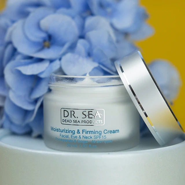 Top Best Selling Moisturizing Firming Facial Eye & Neck Cream - Pomegranate & Ginger SPF 15 by Dr.SEA DEAD SEA PRODUCTS Israel