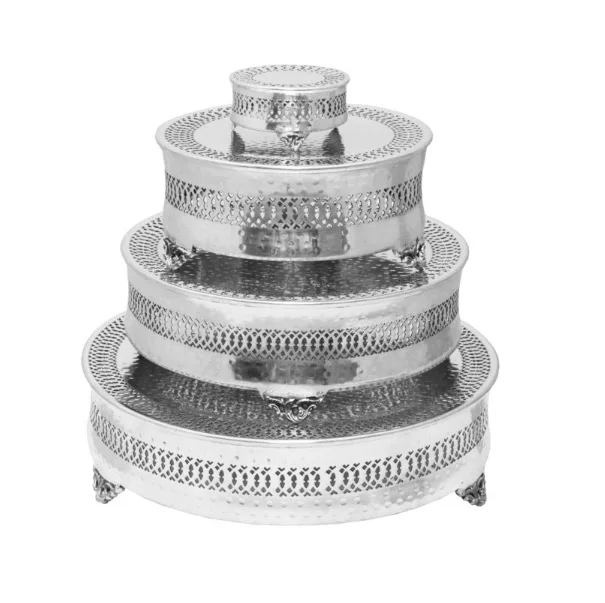 Cupcake Display Round Cake Stand White Metal Made Luxurious Style Cake Dessert Buffet Display Floating Handmade high Finishing