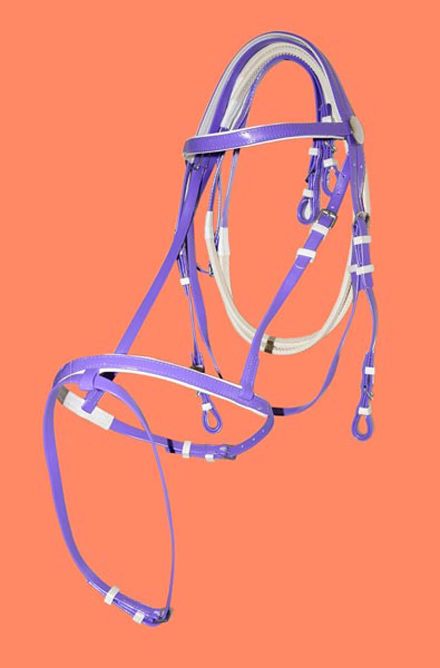 Top Quality Hot Sale PVC Vegan Leather Professional Strong Durable Horse Biothane Bridle Comfortable And Lightweight for Racing