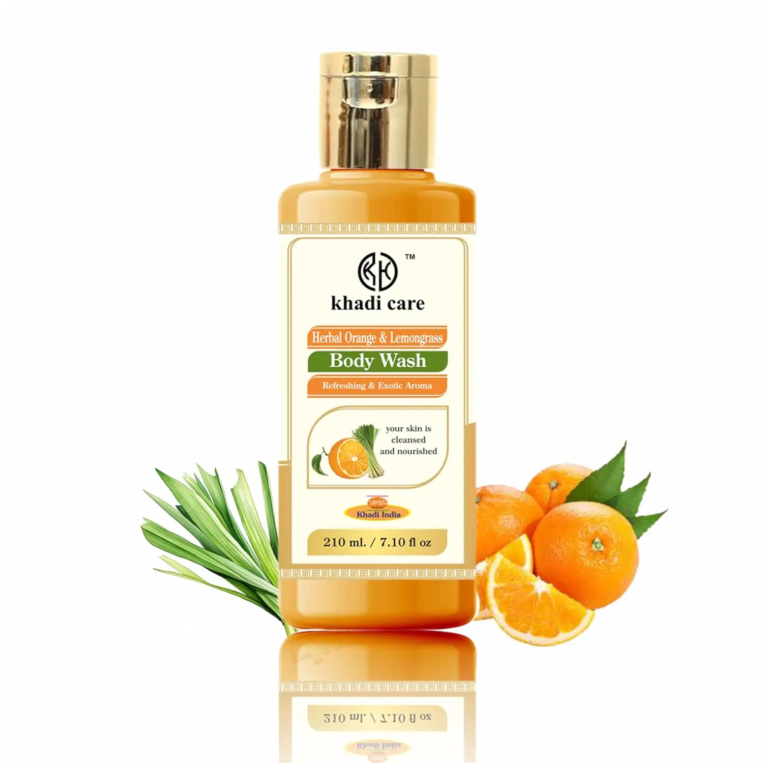 Herbal Orange & Lemongrass Body Wash - 210ml Healthy Skin Body Care Customizable and Private Labeling by Vanity Vision