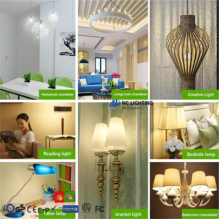 High Quality 2 Years Warranty E27 E14 E12 LED Milky-White Light Bulb 12V-24V Led Globe Bulb 4W for Chandelier