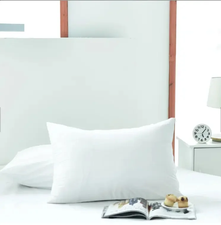 Knitted Technics Polyester National Standards OEM Pillow Case Cotton Material Home Textiles Plain White Waterproof Pillow Case