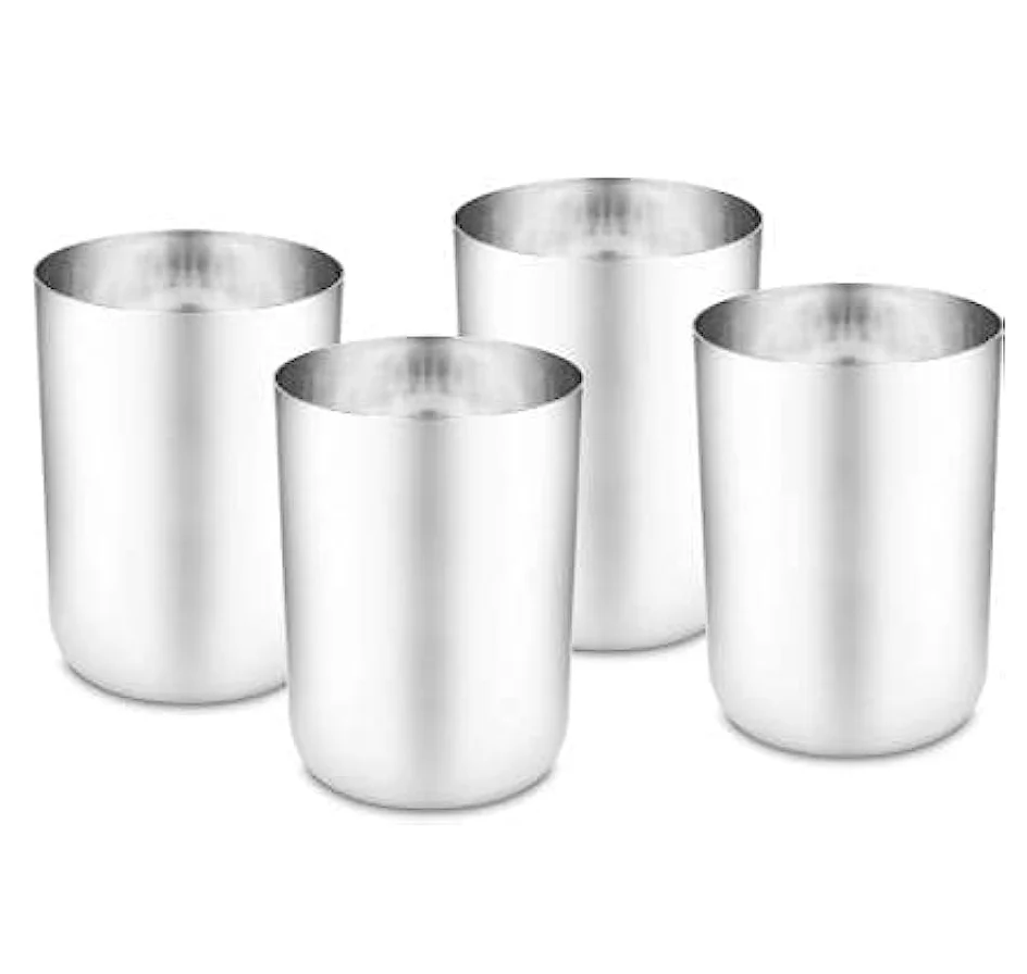 Stainless Steel Designer Moscow Fancy Wine Stemless Glass/Cup Set of 2 Pcs & Inside Stainless Steel Double Wall at low Price