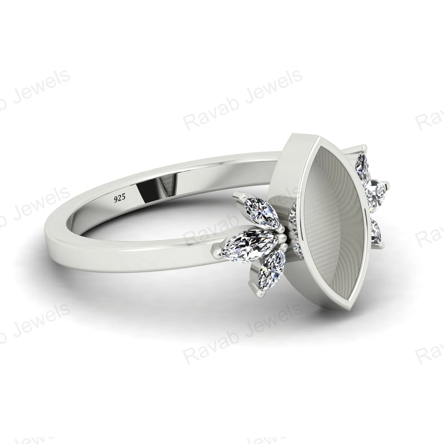 2024 Semi Mounting Silver Ring Setting Custom Jewelry Manufacture 9x5mm Lowest Price Cremation Ashes For Memorial Jewellery