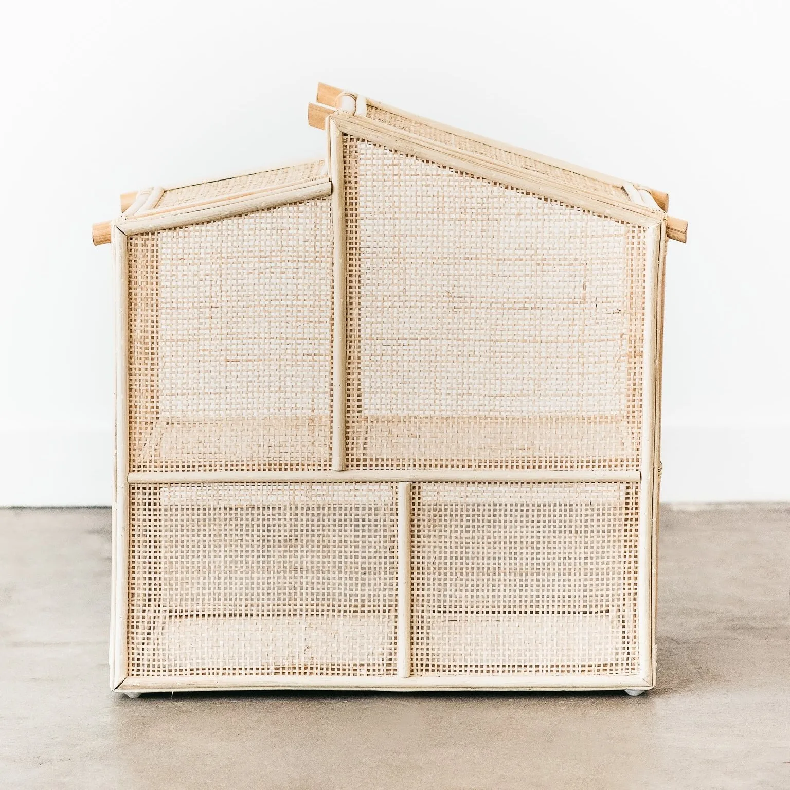 Миниатюрный ротанговый кукольный домик ручной работы, маленькие миниатюрные домики для кукол, детские игрушки для малышей