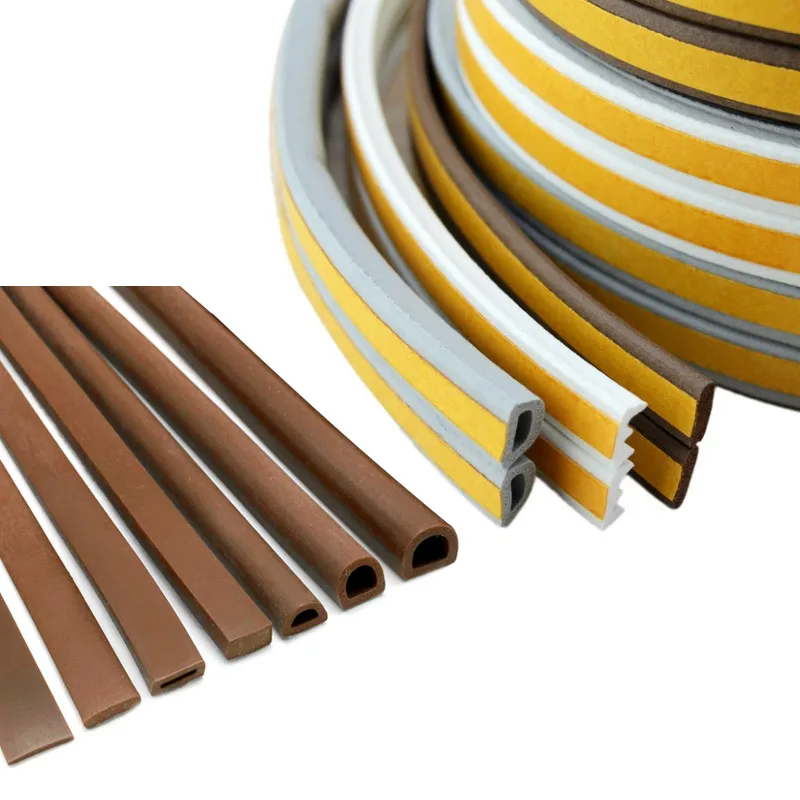 Уплотнительная лента, силиконовая ПВХ резиновая D e-образная уплотнительная лента для дверей и окон, уплотнительная лента для раздвижных стыков