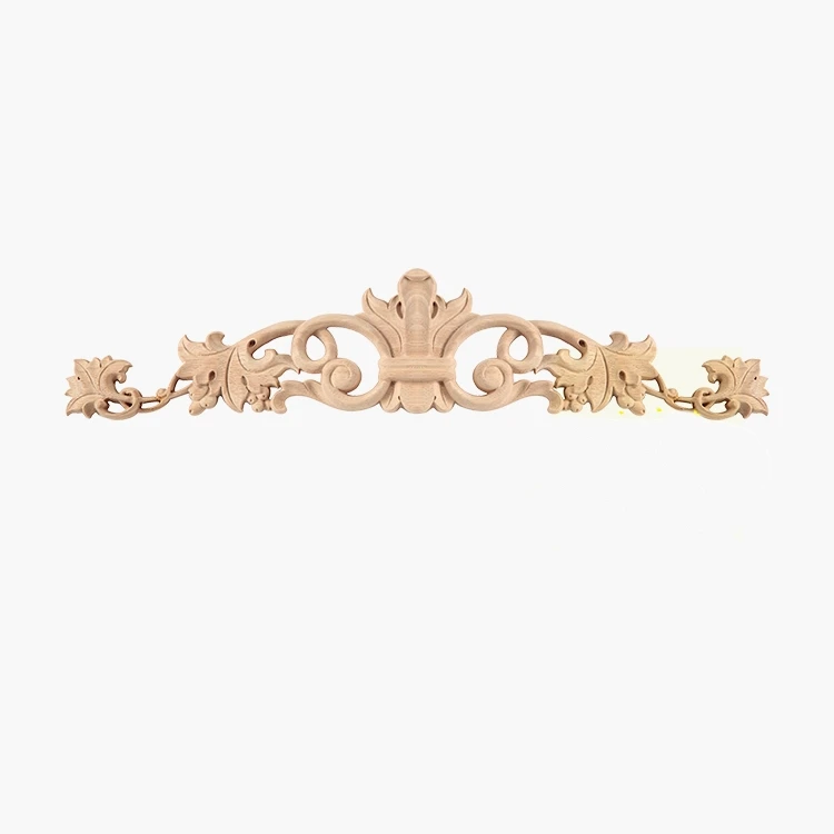NEW Solid wood French wood carving Applique Onlays European style wall panel carved parts background wall design