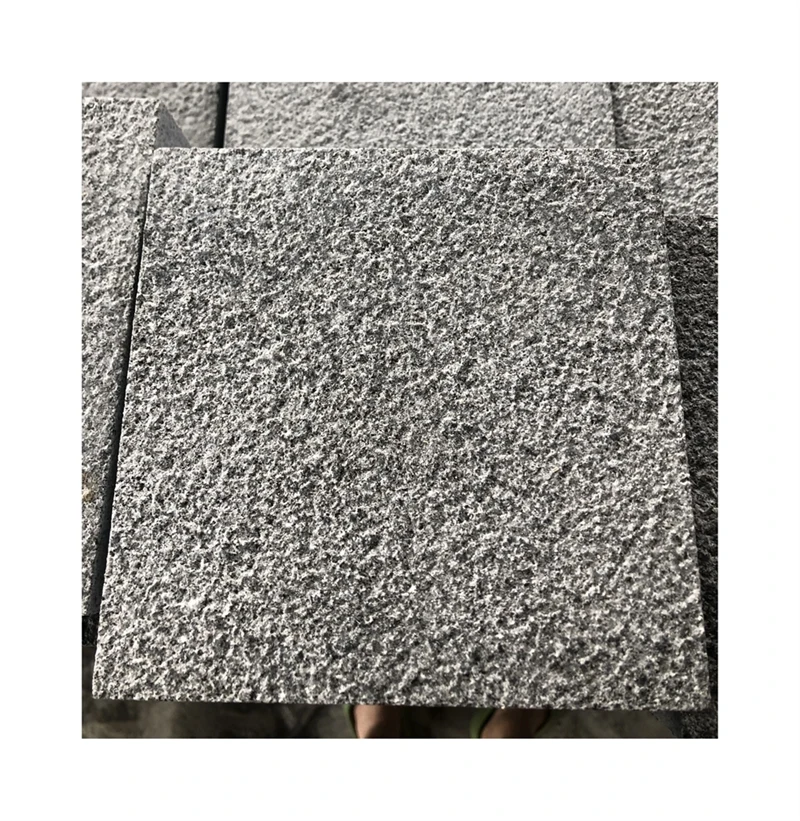 10x10 cube stone bush-hammered padang grey granite paver for outdoor decoration
