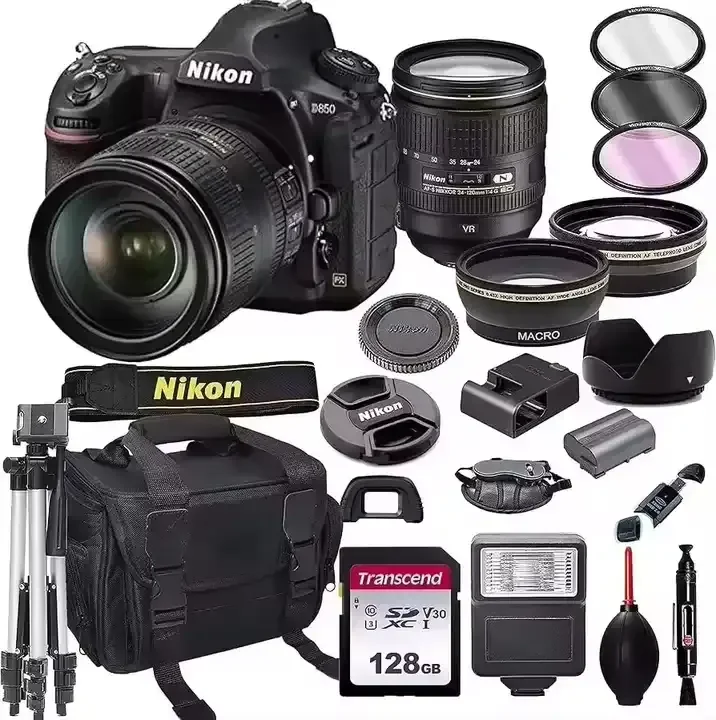 ORIGINAL D850 FX D7500 DSLR Camera with 24-120mm F/4G AF-S ED VR Lens+ 64GB Pro With Extra Accessories