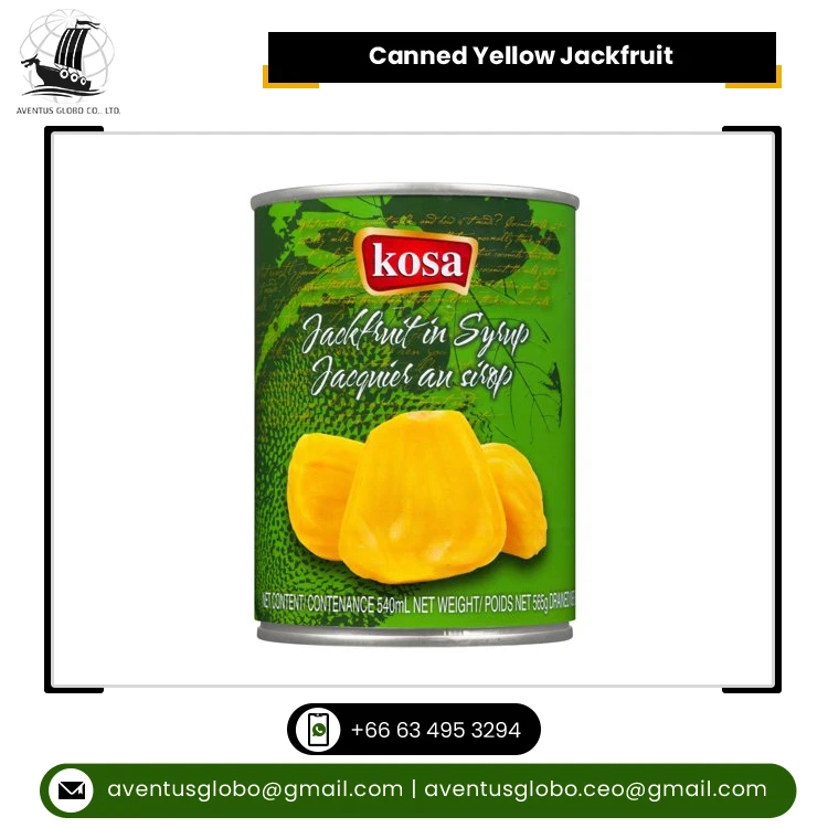 Высшее качество, Таиланд, хорошая цена, 100% Натуральный Вкусный Jackfruit, консервированный Jackfruit в сиропе, консервированные продукты