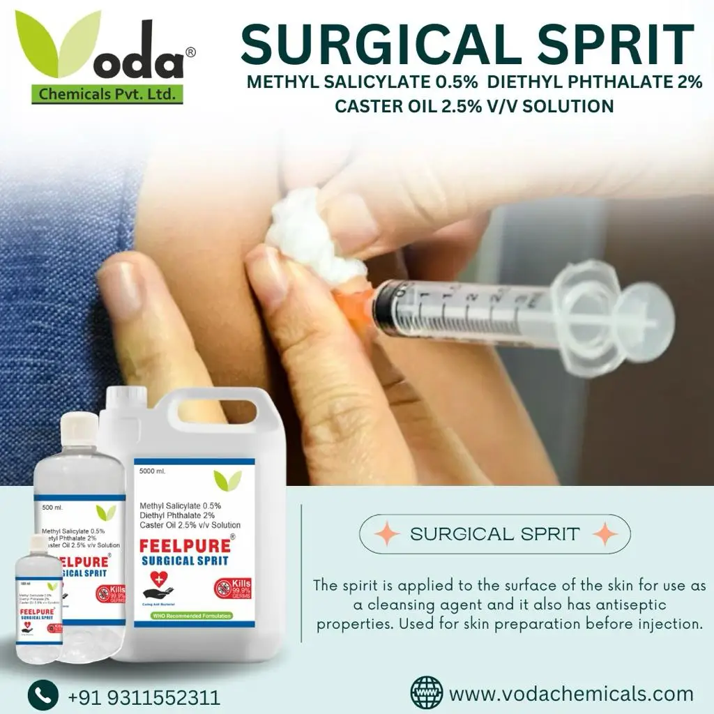 Surgical Spirit IPA 40% CHG 0.25% 100 ML With customized Packing size Surgical spirit Solution at low low price of IP Grade
