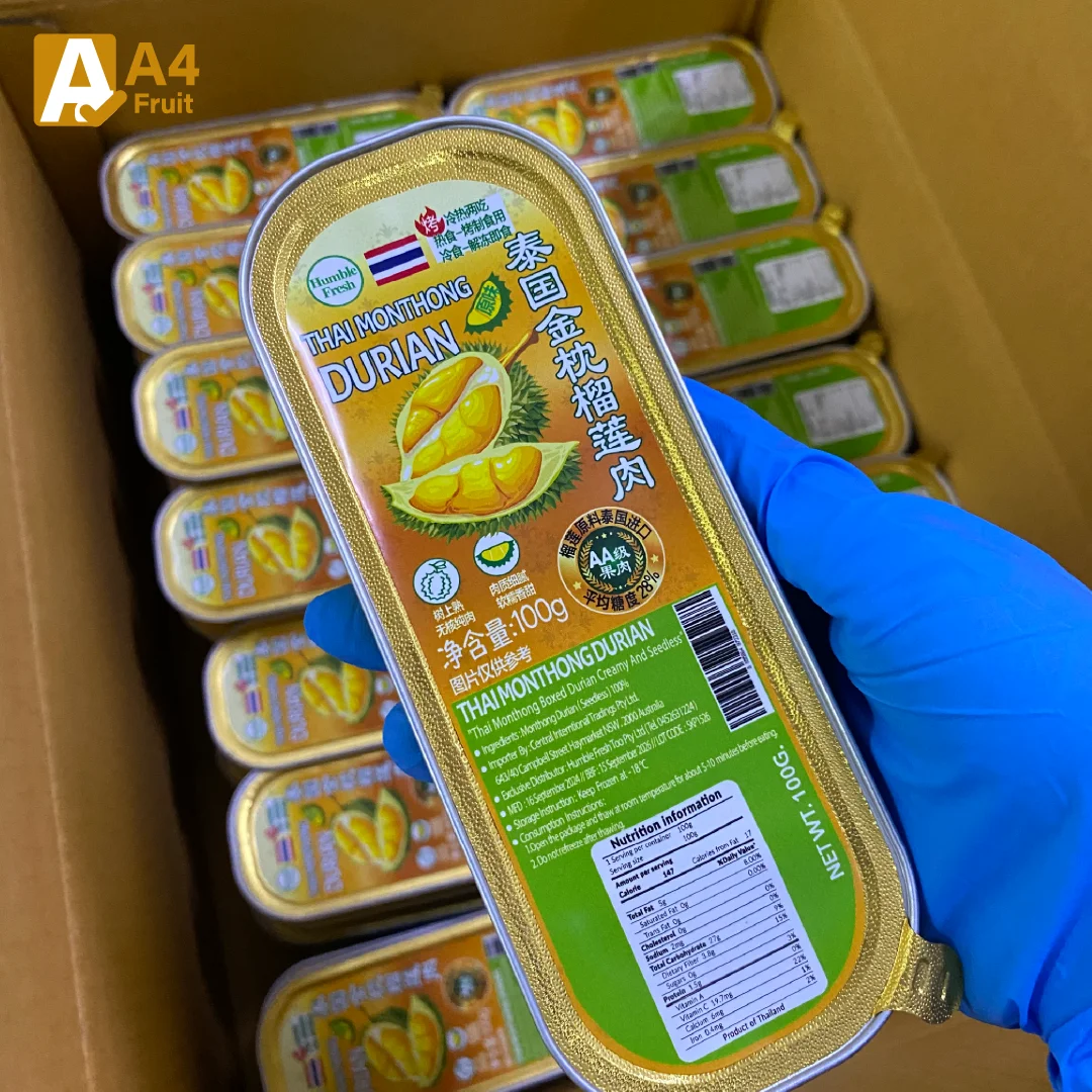 Premium Grade Monthong Durian - Available fresh and frozen, delivering rich taste and top-tier quality from Thailand.