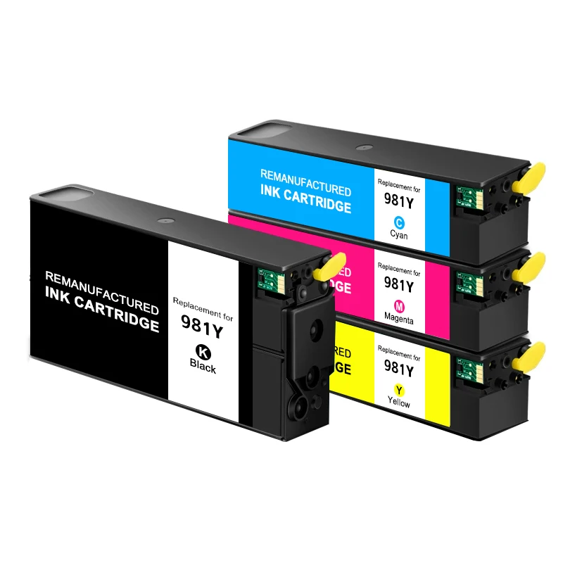 HESHUN Compatible Ink Cartridges for hp 981Y Cartridge Inkjet Printer Pagewide Enterprise Color 556 586 E58650 E55650