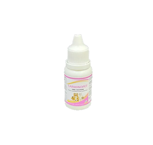 Carminopet Oral Solution is Vitamin, Amino Acid Combination Containing L-Carnitine, Lysine, Methionine, Vitamin C for Cats, Dogs
