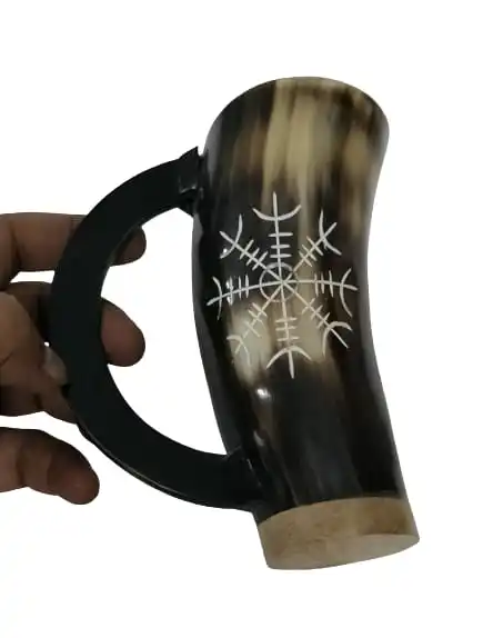 Horn Beer Mug Drinking Viking Wine Tankard Game Vintage For Medieval Natural Tankard Christmas weeding