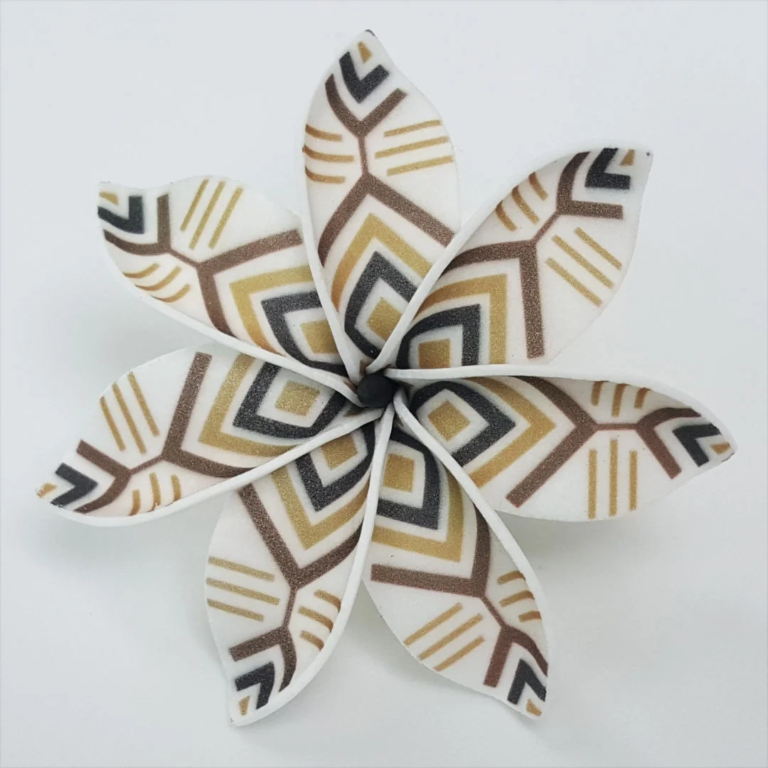 Best seller good quality Handcraft Handmade artificial tahitian foam flower with special tattoo and color pattern