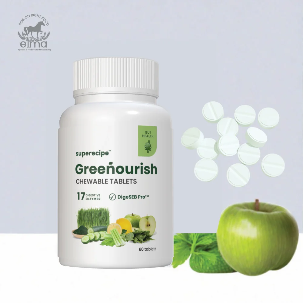 Greenourish 15 Sachets Fruit Blend Drink Cholesterol-Free Plant-Based Apple Lemon Juice for Adult Gut Health