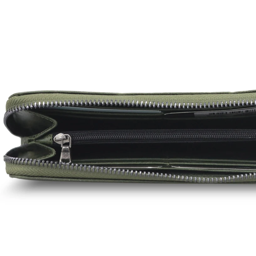 Genuine Leather Women Wallet Card Holder Women Purse Slim Phone Placed Long Wallet Bifold Wallet Customizable RFID Protection