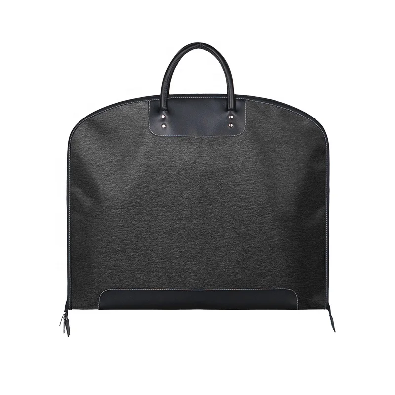 In Stock Foldable Logo Nylon Stitching Leather Mens Travelling Cover Dust Bag Suit Bags