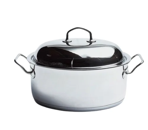 Tabletop Kitchen Food Server Hotel Supplies Dinnerware Stainless Steel Hot Pot For Food Luxury Casserole with lid
