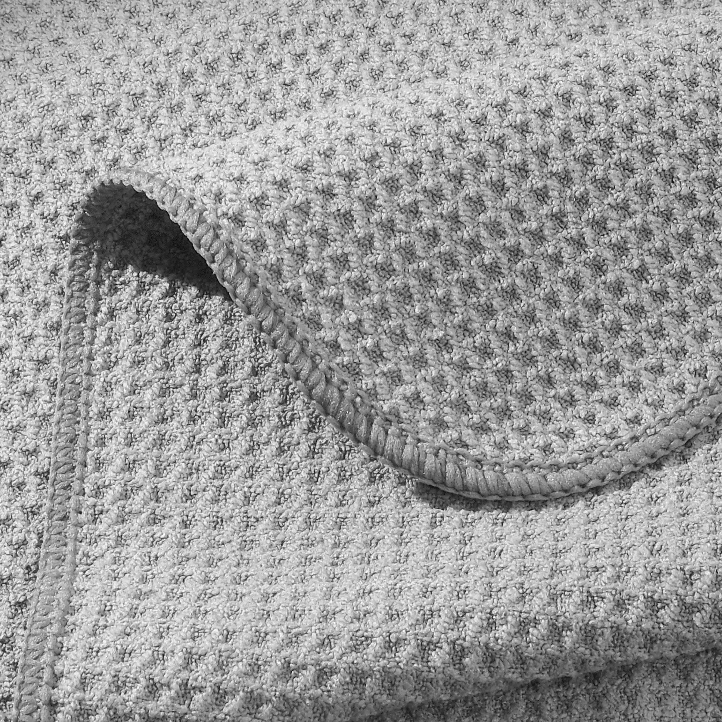 Polyte Premium Microfiber Kitchen Dish towels Hand Towel Waffle Weave 12 Pack (40 x 71 cm, Dark Blue, Gray, White)