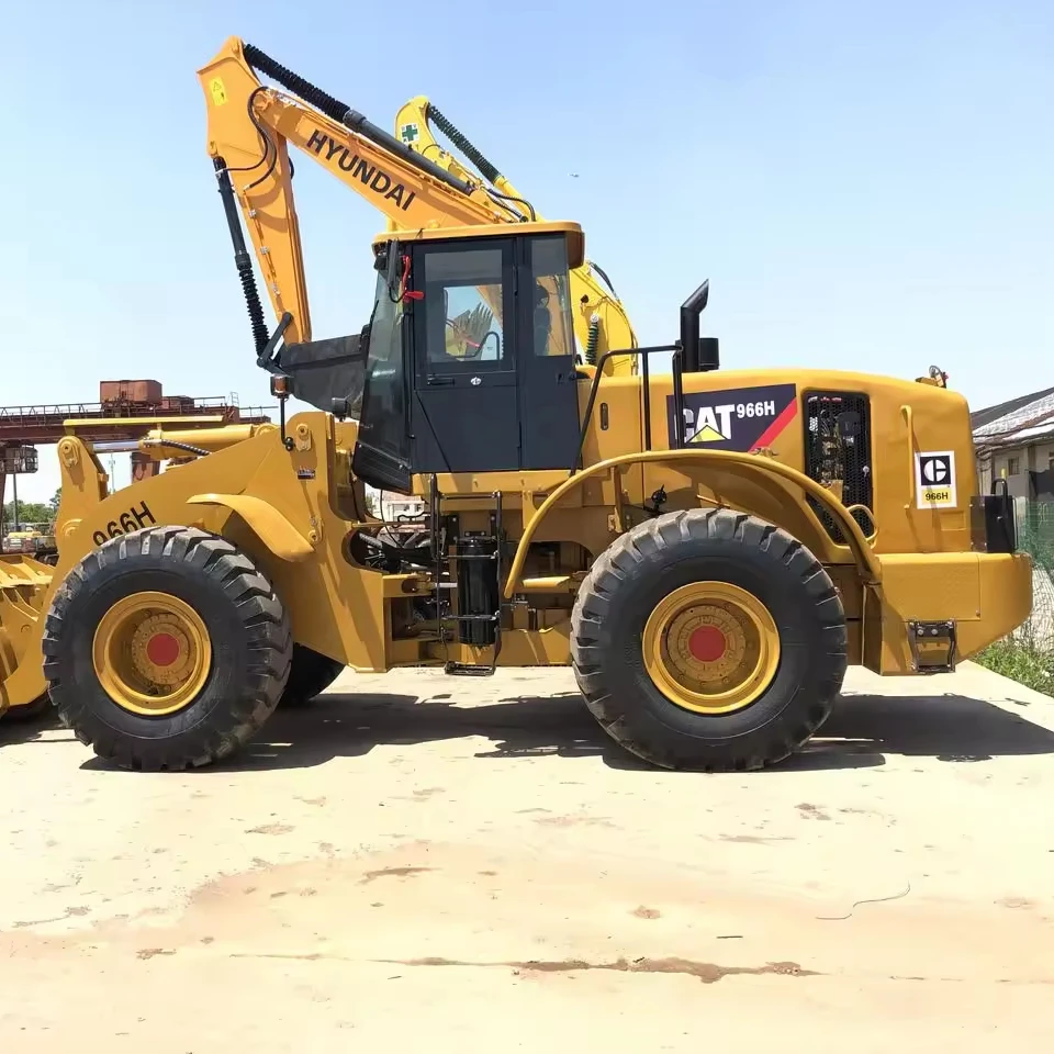 Оригинальный гидравлический Подержанный CAT 4x4 колесный привод 966H экскаватор-погрузчик для продажи
