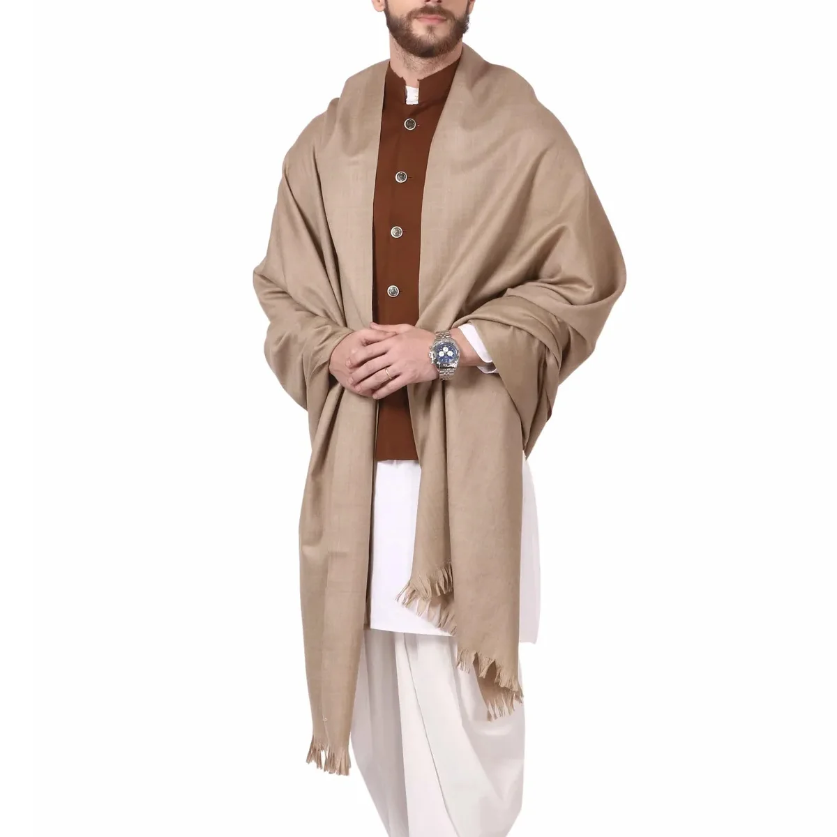 Factory Design Scarf Shawls for Men Wool Winter Pashmina Scarf Wholesale Hot Selling Men Winter Shawl