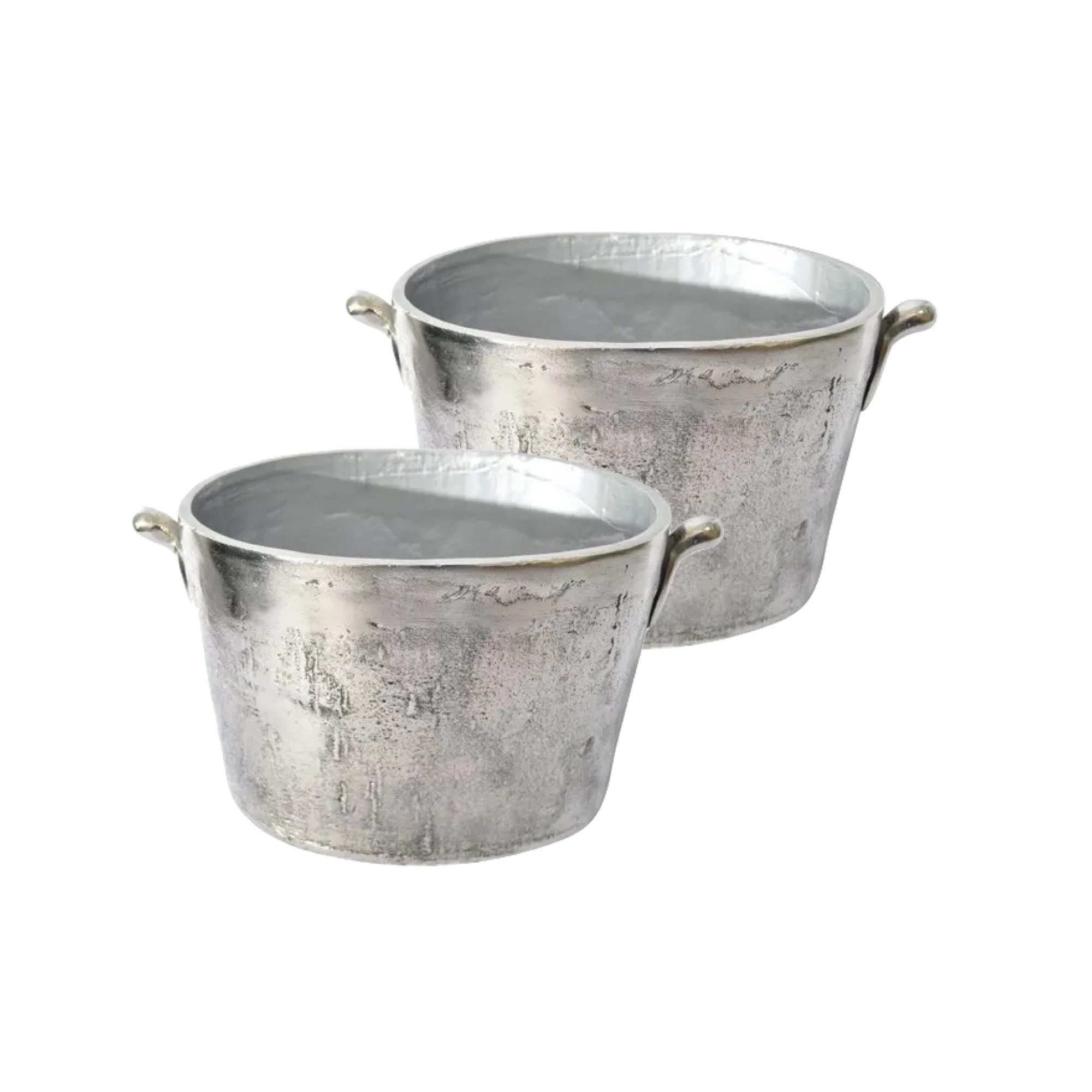 Foreign Design Antique Shiny Polished Ice Bucket For Keeping Wine Cooler Made of Pure Metal Customized Shape And Colors
