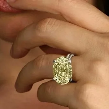 Lemon Topaz Stone Ring Pure Sterling Silver