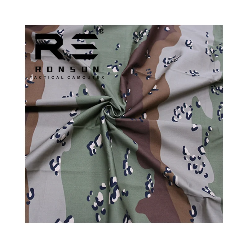 NC Iraq Six Color Desert Camouflage Printed Tactical Nylon Cotton Camouflage Tactical Fabric