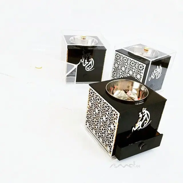 HANDMADE  2025 New Wood Mother of Pearl Bakhoor Burner ncense Madhkan Burner Arabic Oud Burner for Home Fragrance for Ramadan