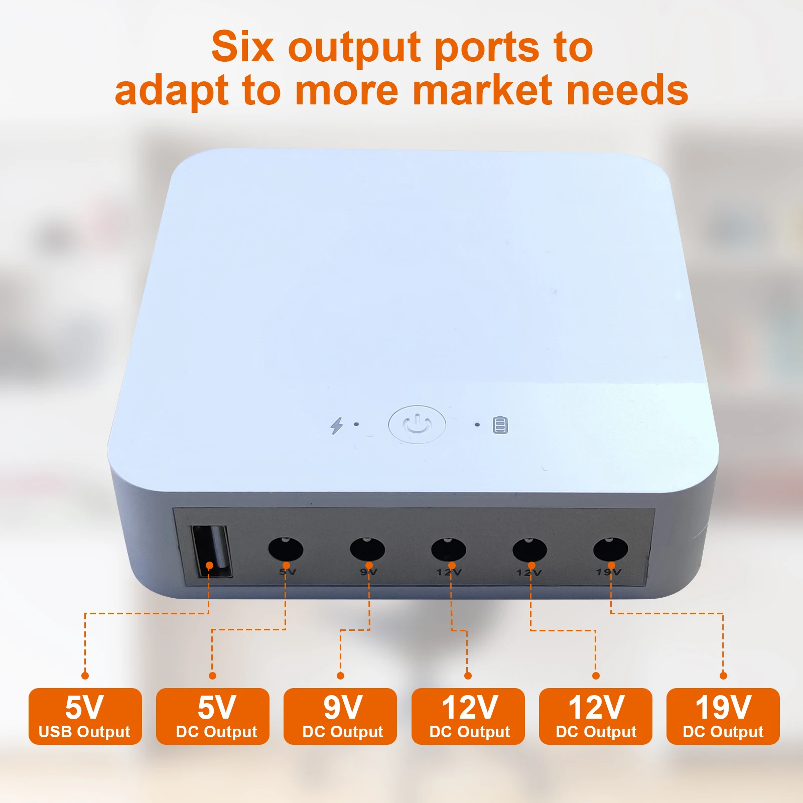 WGP  mini UPS 13200mAh lithium  backup power China supply online  mini ups 5V 9V 12V 12V 19V ups for wifi router ONU