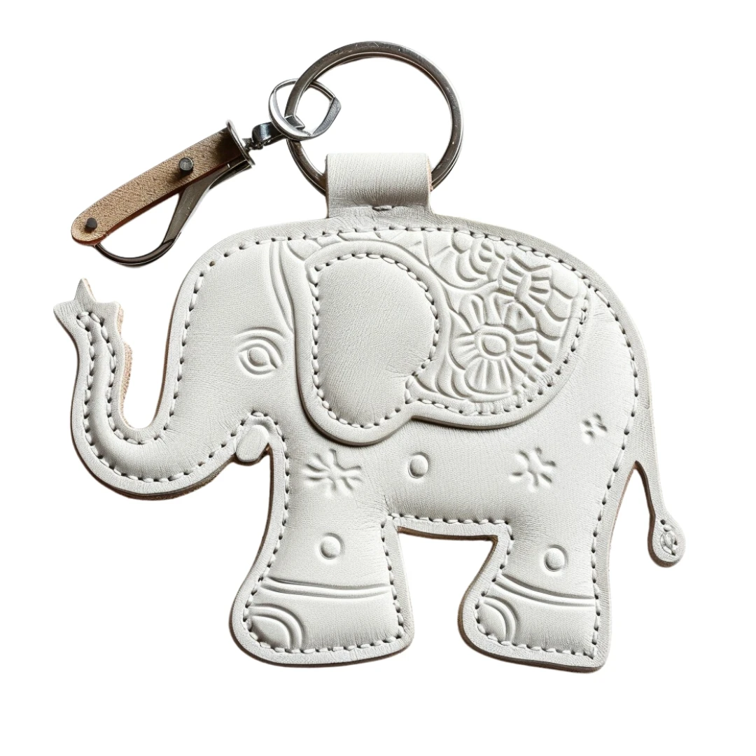 Promotional Cute Koala Kangaroo Elephant Keyring Custom Leather Keychain