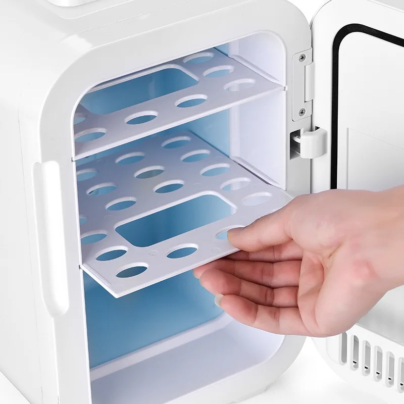 8L Beauty Display Digital Hot and Cold Dual  Mini Refrigerator for Car and Home Use