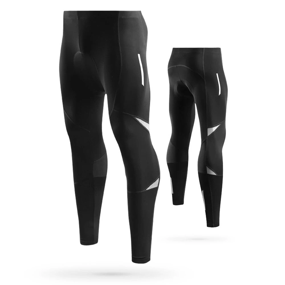 2023 Customized Men Reflective Bicycle Pants Gel Padded Cycling Compression Tights Leggings Outdoor Riding Bike Pants