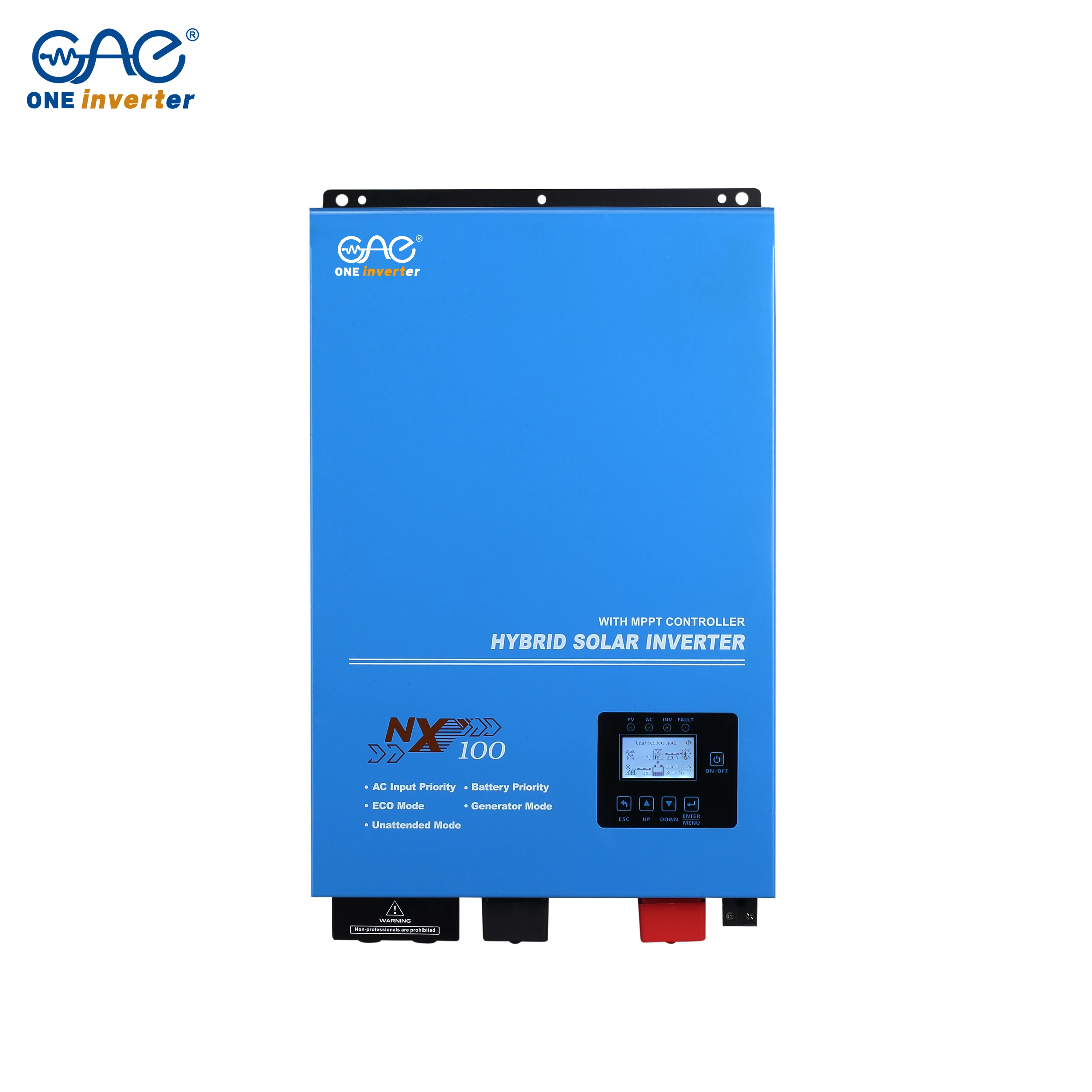 1.5kw 2kw 3kw DC invert AC solar inverter with controller for factory 110v 120v 220v 240v output inverter