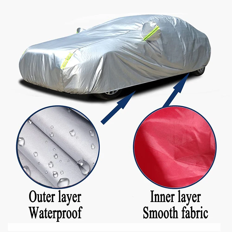 hot	sell	anti	sunlight 190 t polyester taffeta car cover protector exterior accessories car covers