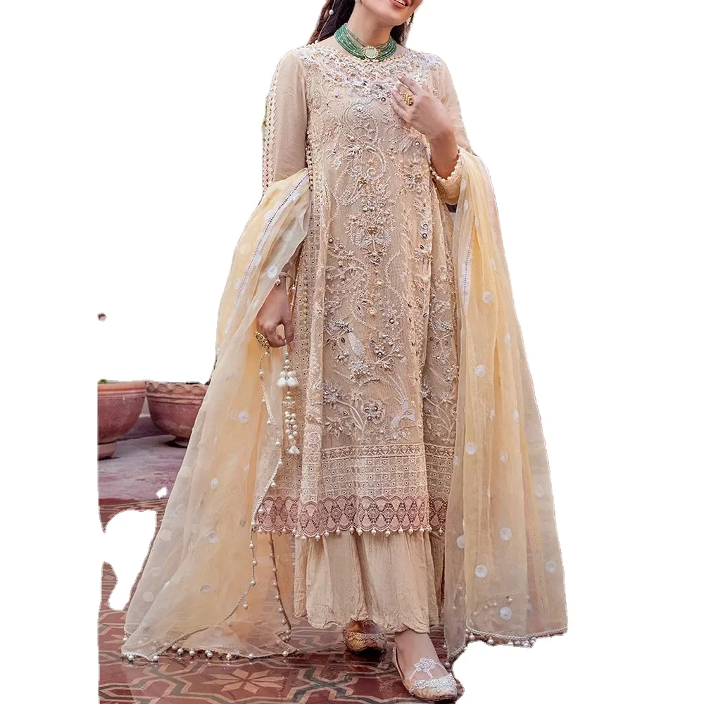 Wholesale Premium Quality 2022 Latest Design pakistani ladies summer shalwar kameez customized color size best stitching Quality