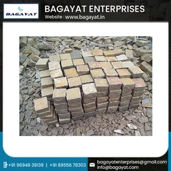 High Quality Home Decorative Attractive Tandoor Yellow Limestone Cobbles Bulk Wholesale Supplier