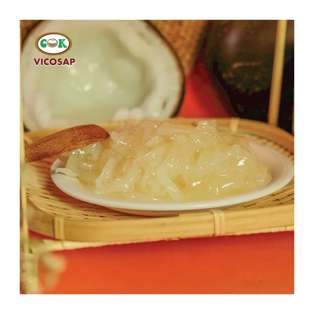 Flash Sale Presered Fruit Macapuno Coconut Strings Preserved Glass Jar Sweet Jam Vicosap Ingredients Drink Food Sweets