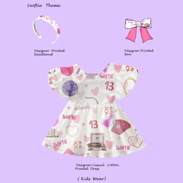 Fashion 2024 Swiftie Album Custom casual summer V-Neck women dress beaded motifs Concert attire