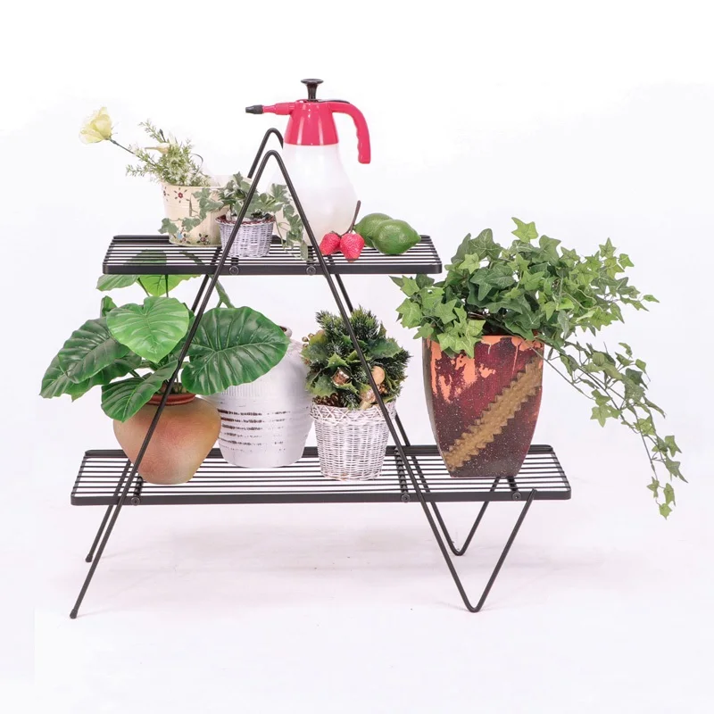 2-Tier Metal Plant and Flower Display Stand