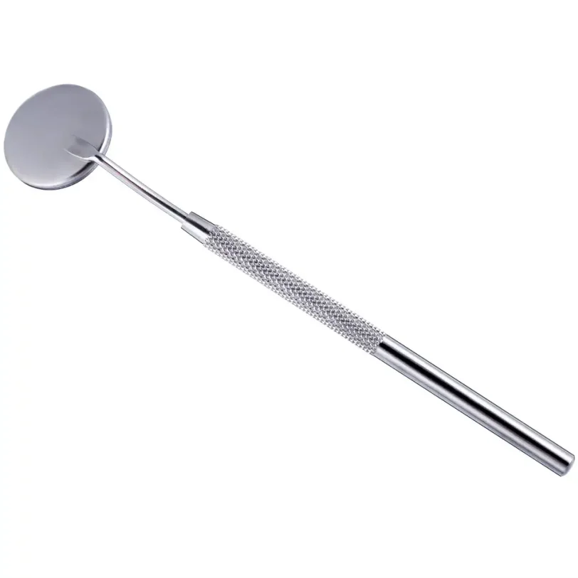 Dental Orthodontic Image Reflector Double-Sided Glass Mirror 5pcs Photographic Image Mouth Stainless Steel Reflector