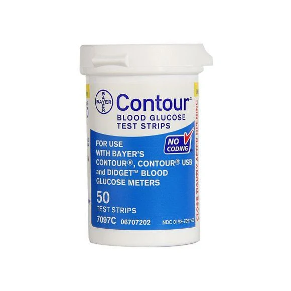 Factory Hot Sales Bayer Contour Test Strip 50s Glucose Meter Testing Diabetic Test Strips