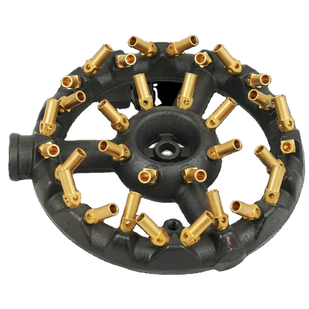 32 jets brass head nozzle burner commercial portable gas stove burner cast iron burner for Hotel RV