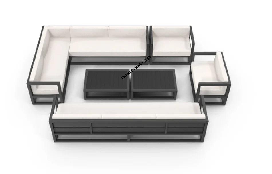 Solid galvanized Iron Upholstered Chair bench sofa for Home and Living Room/Banquet Hall Garden Dining Kitchen Villa furniture