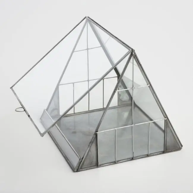 Geometrical Metal Glass Terrarium for Home Decoration